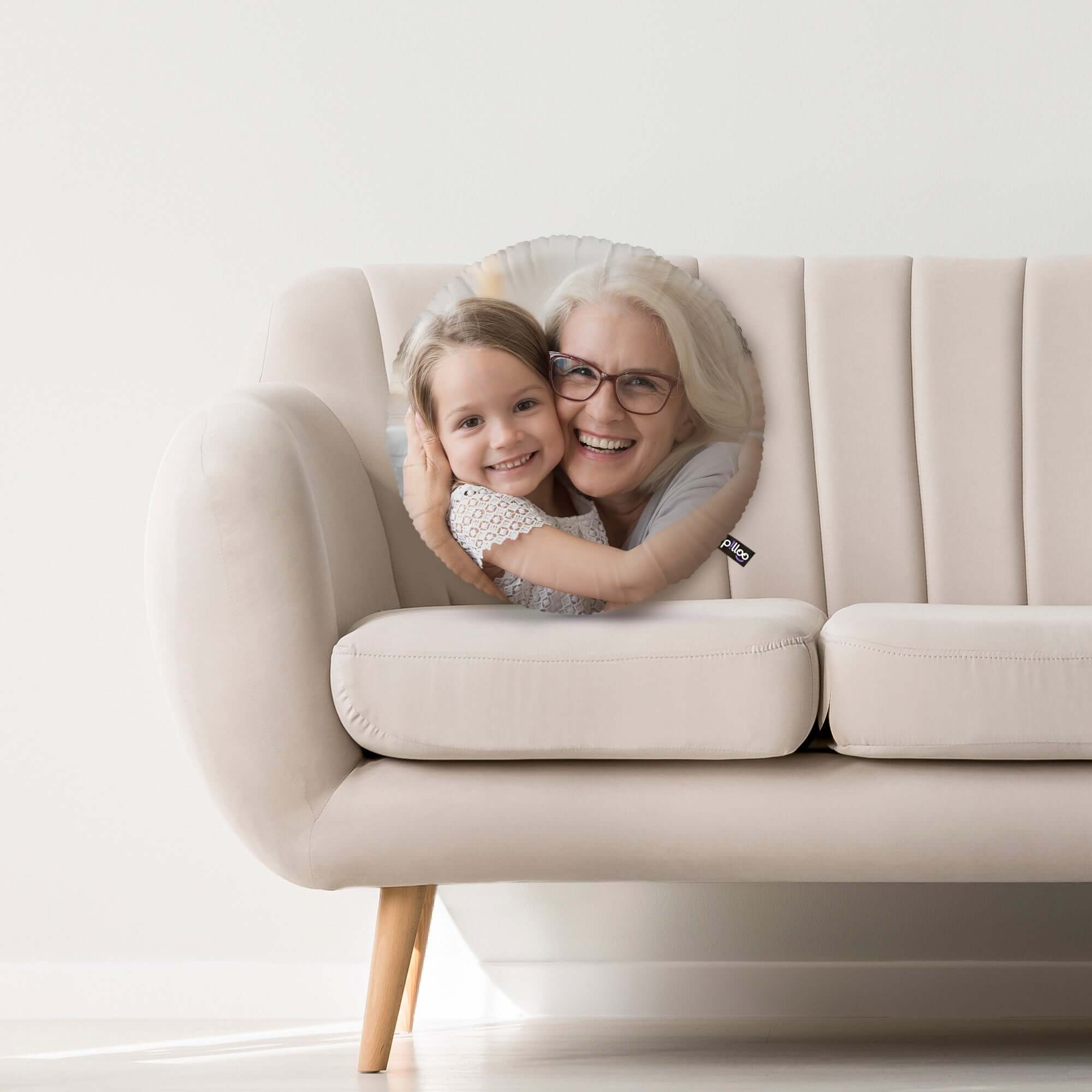 Throw Custom Round Image Pillow